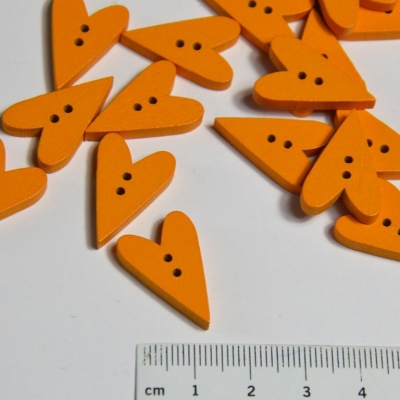 Holzknopf | HERZ | senf